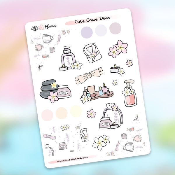 Cute Care Deco Sticker Sheet