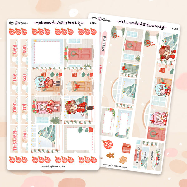 Hobonichi Cousin A5 - Xmas Stickers Kit