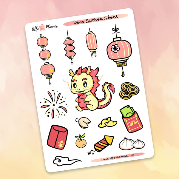 Year of the Dragon Deco Sticker Sheet