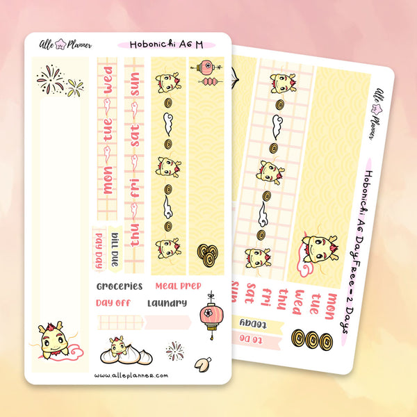 Hobonichi A6 - Year of the Dragon Stickers Kit