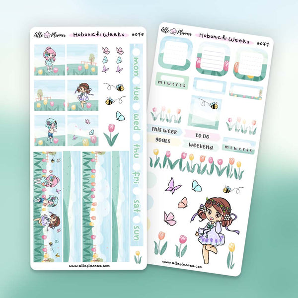 Hobonichi Weeks - Hello Spring Stickers Kit