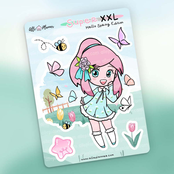 Super XXL Stickers - Hello Spring Momo