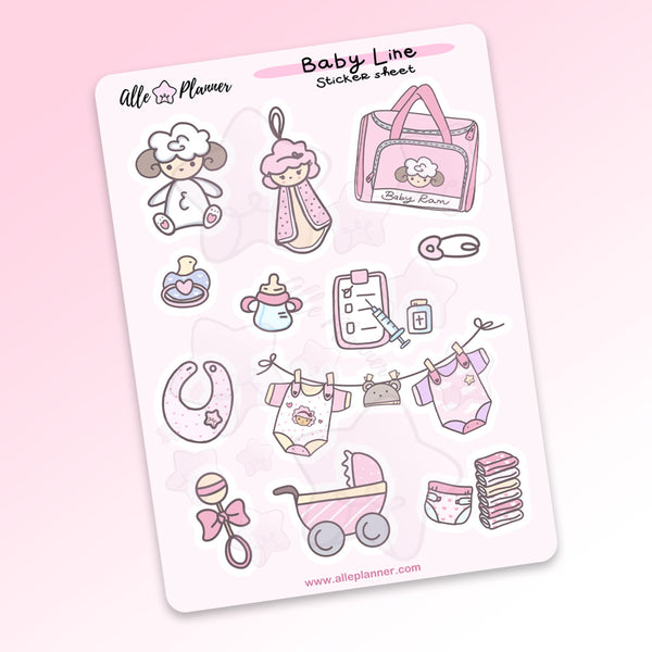 Baby Line Girl Deco Sticker Sheet