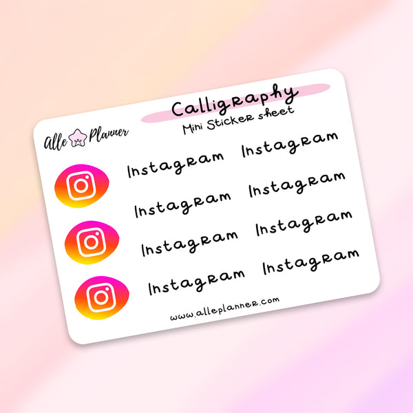 Mini Sheets - Calligraphy Social Instagram